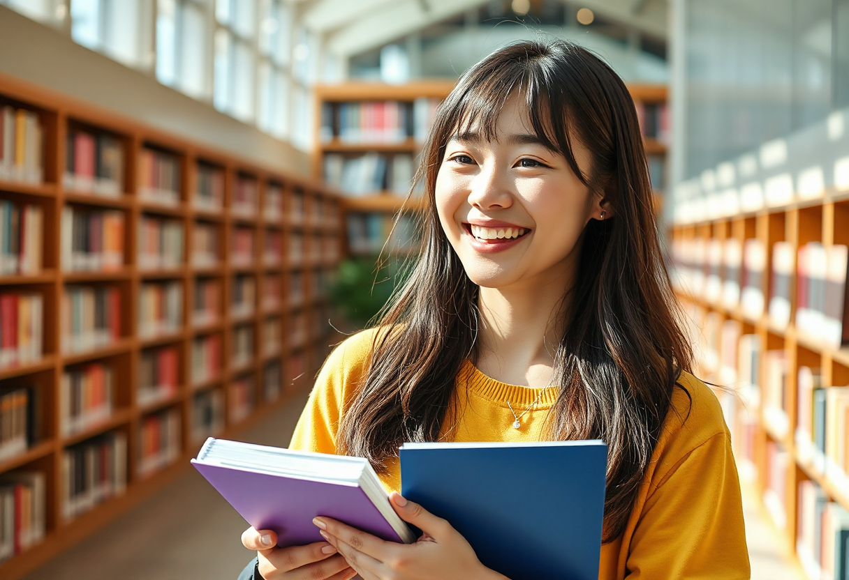 オーストラリアで学ぶ若い女性(留学)